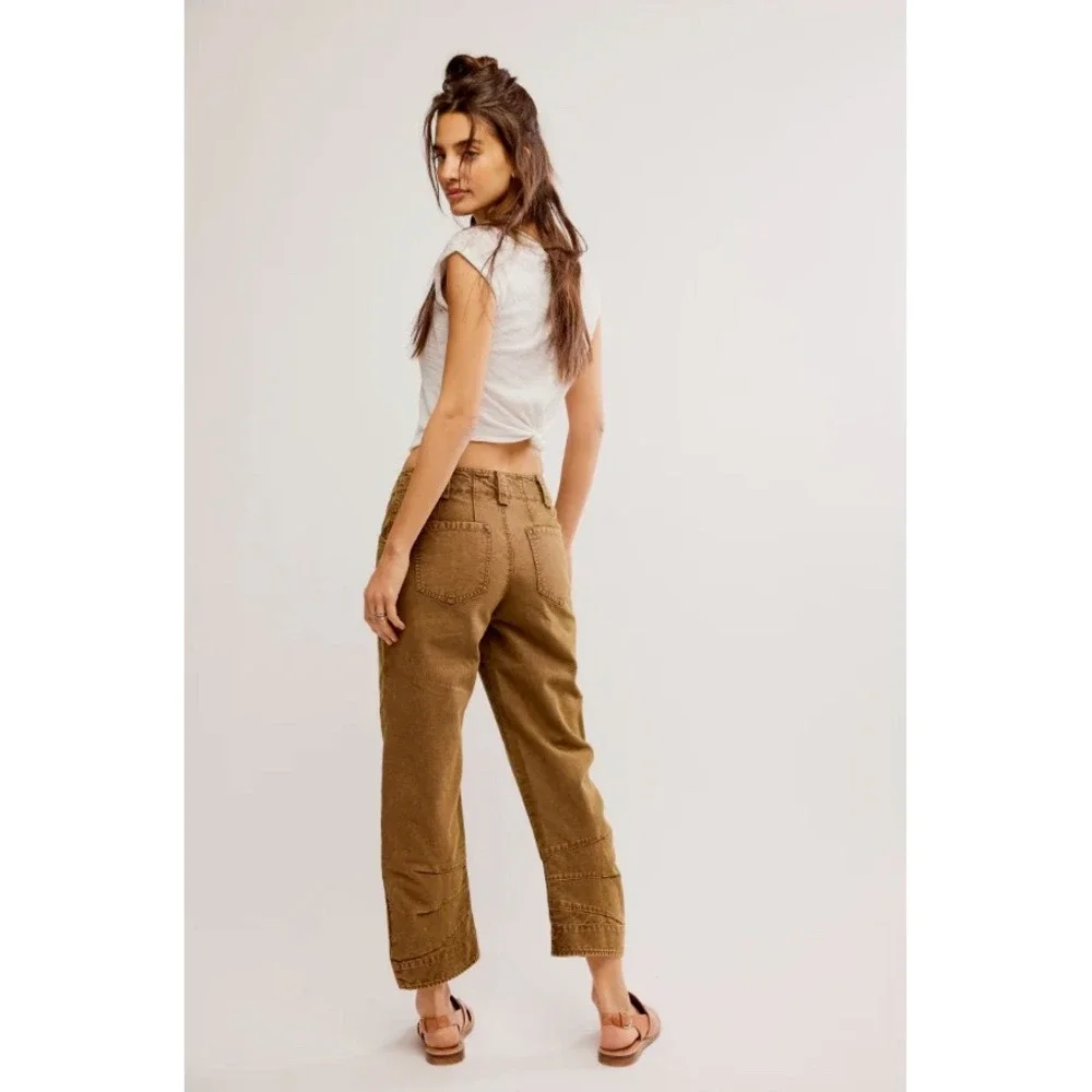 Free People Supersonic Slim Pant Breen 10 Workwear Utility Cargo Spring Y2K‎